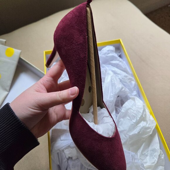 Boden Shoes - BODEN New In Box Burgundy Red Suede Heels
